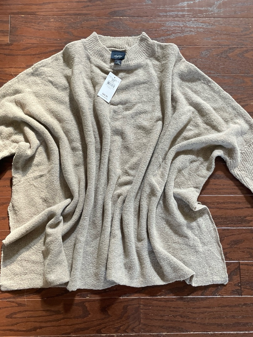 Daytrip Buckle Sweater Weathered Mock Neck Dark Bone X-small New